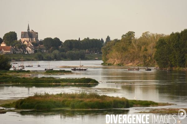 La Grande Remontée , 25 bateaux remontent la Loire de Nantes à Orléans. Passage à Saint-Dyé-sur-Loire