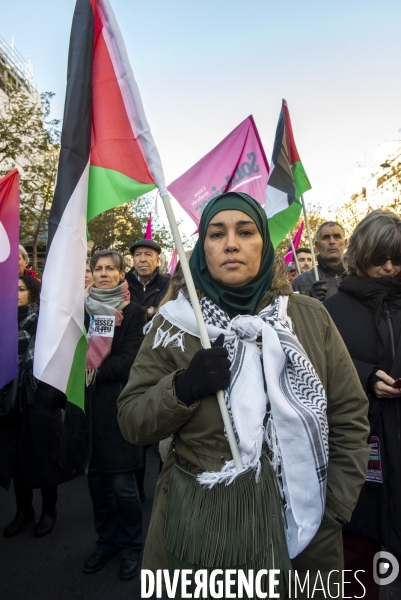 Manifestation pour les palestiniens