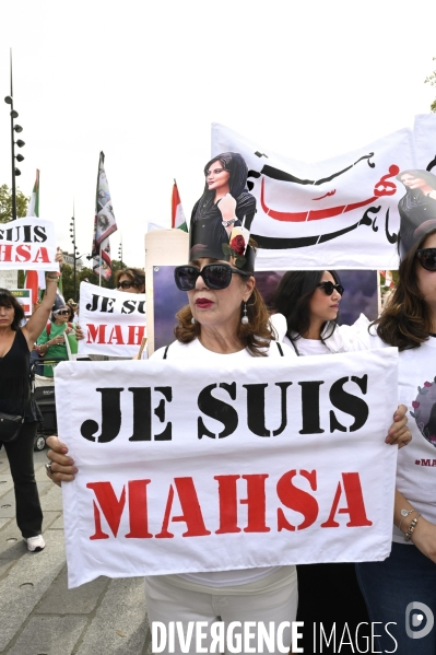 Marche pour le premier anniversaire de la mort de Mahsa Amini. 16 septembre 2023.