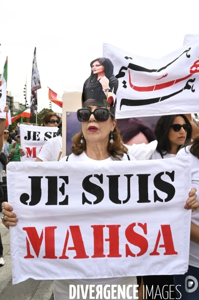 Marche pour le premier anniversaire de la mort de Mahsa Amini. 16 septembre 2023.