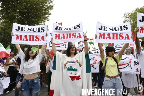 Marche pour le premier anniversaire de la mort de Mahsa Amini. 16 septembre 2023.
