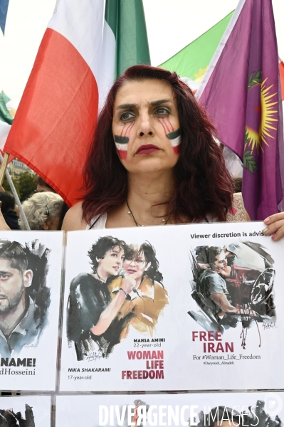 Marche pour le premier anniversaire de la mort de Mahsa Amini. 16 septembre 2023.