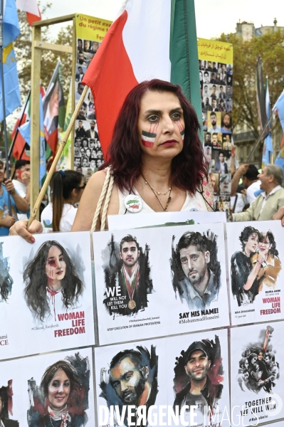 Marche pour le premier anniversaire de la mort de Mahsa Amini. 16 septembre 2023.