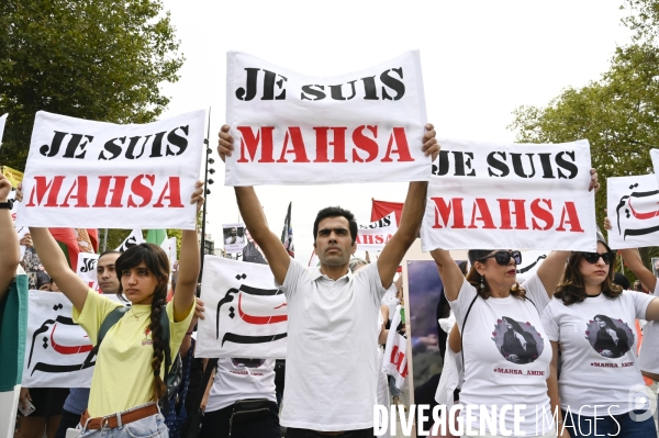 Marche pour le premier anniversaire de la mort de Mahsa Amini. 16 septembre 2023.