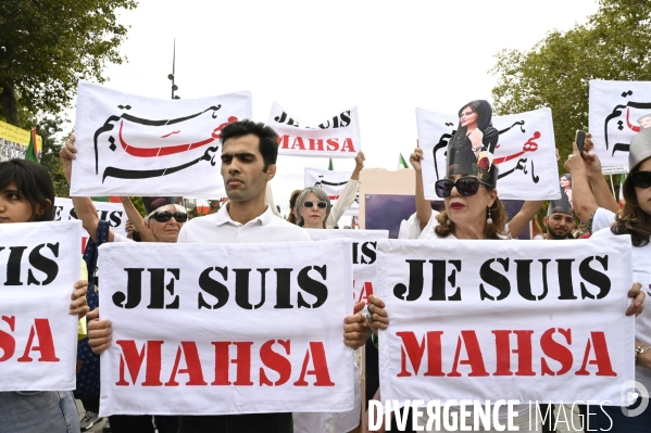 Marche pour le premier anniversaire de la mort de Mahsa Amini. 16 septembre 2023.