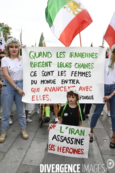 Marche pour le premier anniversaire de la mort de Mahsa Amini. 16 septembre 2023.