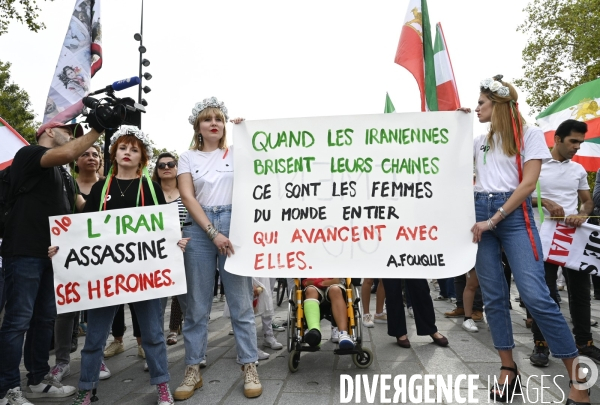 Marche pour le premier anniversaire de la mort de Mahsa Amini. 16 septembre 2023.