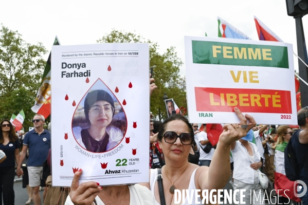 Marche pour le premier anniversaire de la mort de Mahsa Amini. 16 septembre 2023.