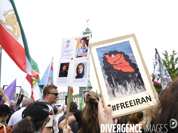 Marche pour le premier anniversaire de la mort de Mahsa Amini. 16 septembre 2023.