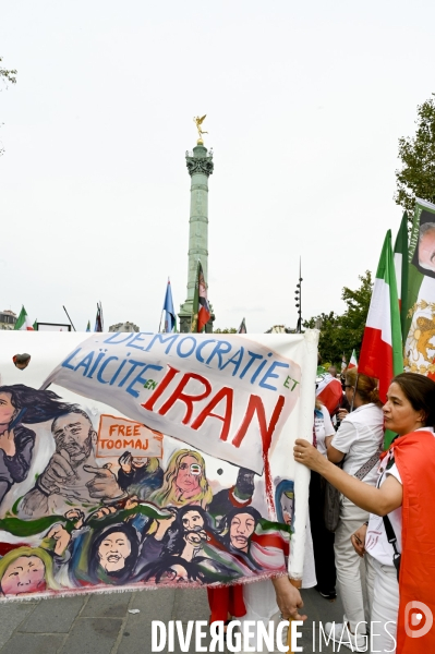 Marche pour le premier anniversaire de la mort de Mahsa Amini. 16 septembre 2023.