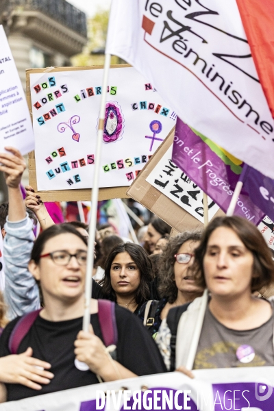 Manifestation pour defendre le droit a l avortement