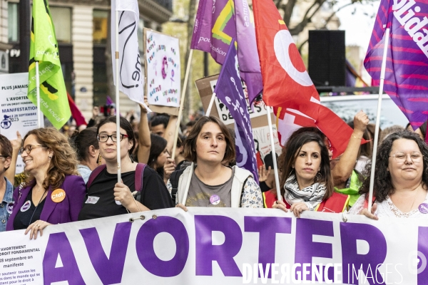 Manifestation pour defendre le droit a l avortement