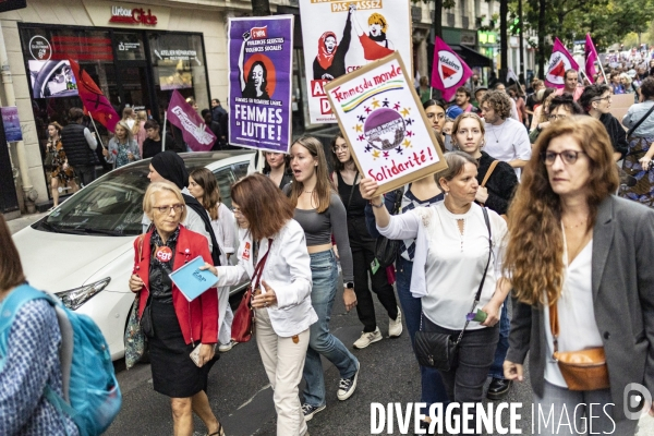 Manifestation pour defendre le droit a l avortement