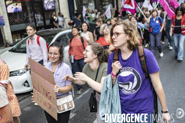 Manifestation pour defendre le droit a l avortement