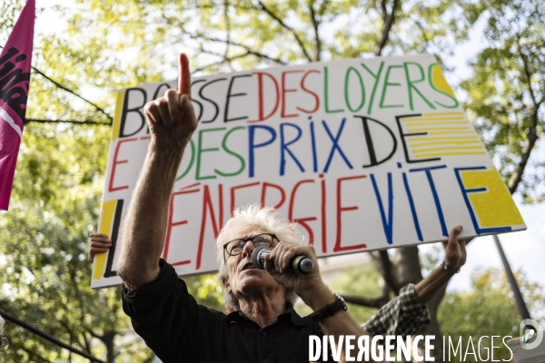 Manifestation pour une baisse des loyers et des prix de l énergie