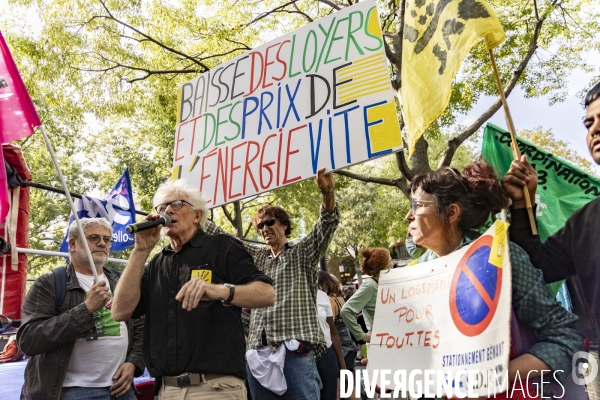 Manifestation pour une baisse des loyers et des prix de l énergie