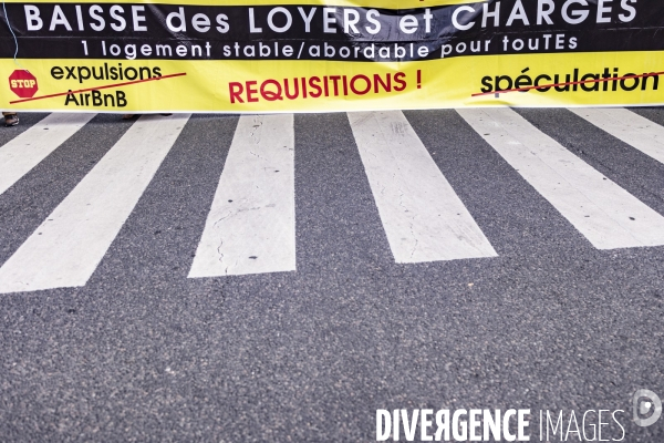 Manifestation pour une baisse des loyers et des prix de l énergie
