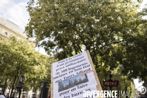 Manifestation pour une baisse des loyers et des prix de l énergie