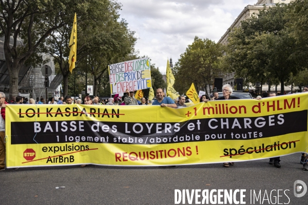 Manifestation pour une baisse des loyers et des prix de l énergie