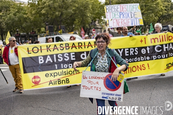 Manifestation pour une baisse des loyers et des prix de l énergie