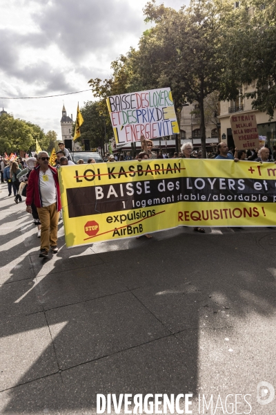 Manifestation pour une baisse des loyers et des prix de l énergie