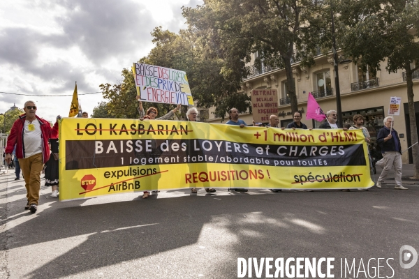 Manifestation pour une baisse des loyers et des prix de l énergie