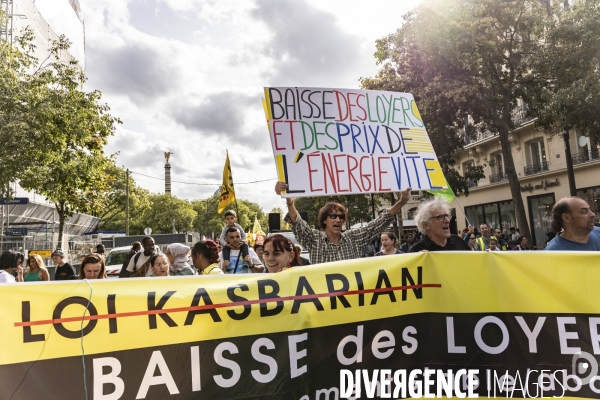 Manifestation pour une baisse des loyers et des prix de l énergie