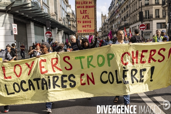 Manifestation pour une baisse des loyers et des prix de l énergie