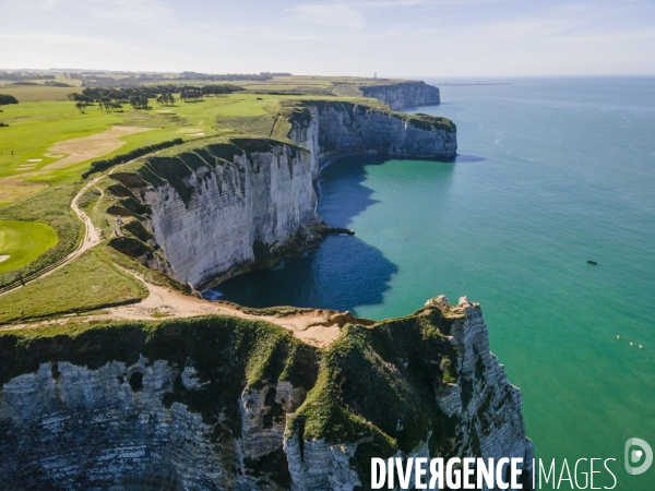 Falaises d Etretat vue de drone