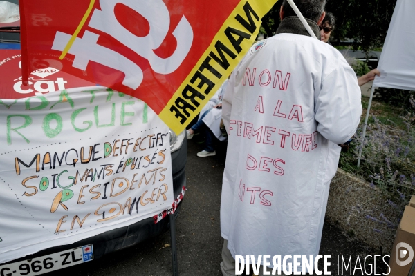 Rassemblement à l appel de la cgt contre le projet de fermeture de l’hôpital Beaujon