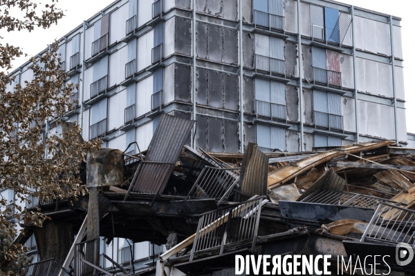 Après l incendie des  Verre et acier  à Rouen