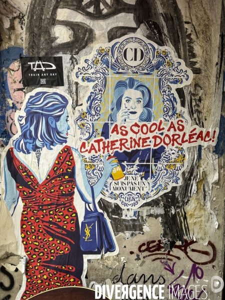 Street art catherine deneuve