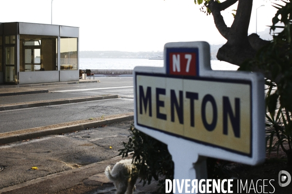 Menton le 19/09/2023 poste frontiere Saint Ludovic.