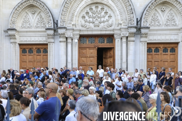Rassemblement devant la grande Synagogue de Bordeaux après les attaques du Hamas en Israël.