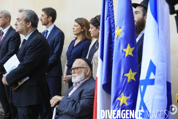 Rassemblement devant la grande Synagogue de Bordeaux après les attaques du Hamas en Israël.