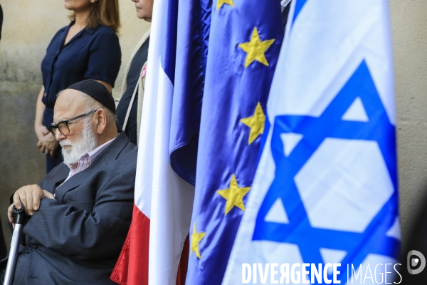 Rassemblement devant la grande Synagogue de Bordeaux après les attaques du Hamas en Israël.