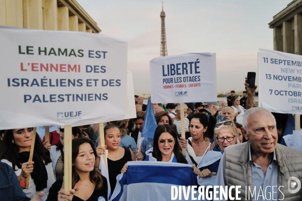 Marche de solidarité avec israel et les israeliens à l appel du crif