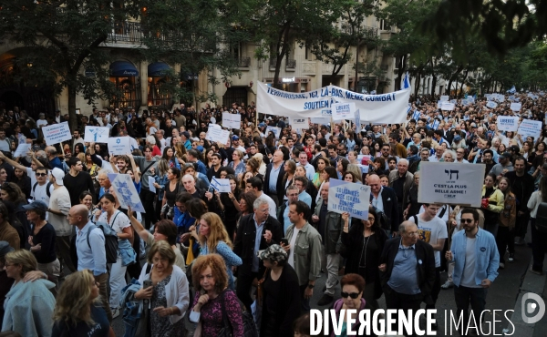 Marche de solidarité avec israel et les israeliens à l appel du crif