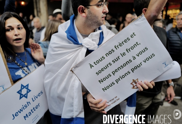 Marche de solidarité avec israel et les israeliens à l appel du crif