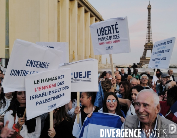 Marche de solidarité avec israel et les israeliens à l appel du crif
