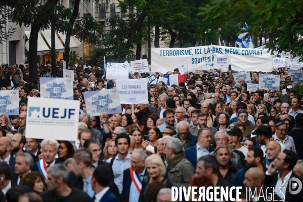 Marche de solidarité avec israel et les israeliens à l appel du crif