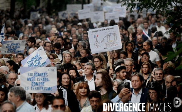 Marche de solidarité avec israel et les israeliens à l appel du crif