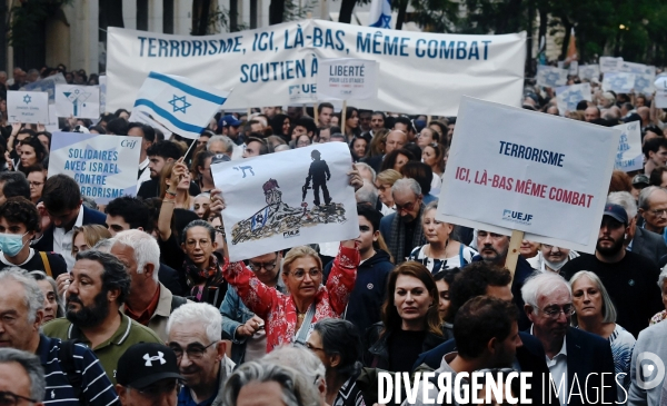 Marche de solidarité avec israel et les israeliens à l appel du crif