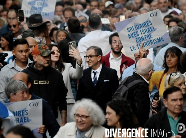 Marche de solidarité avec israel et les israeliens à l appel du crif