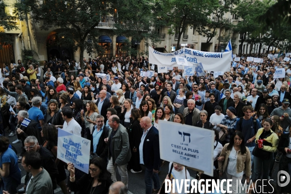 Marche de solidarité avec israel et les israeliens à l appel du crif