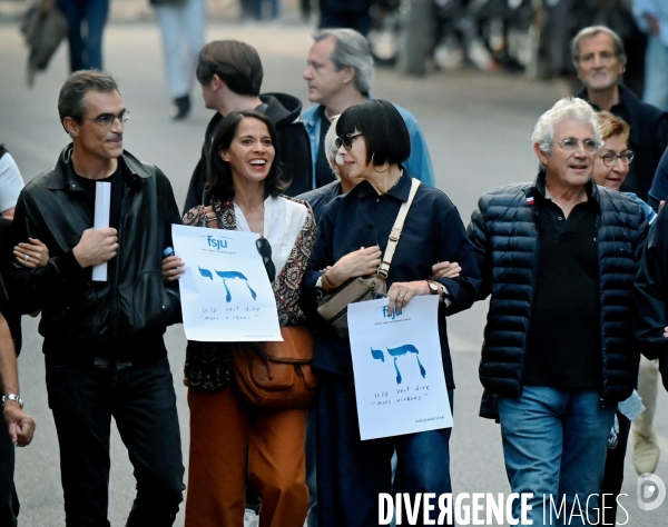 Marche de solidarité avec israel et les israeliens à l appel du crif