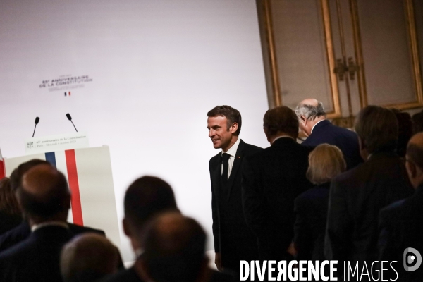 Emmanuel macron - les 65 ans de la constitution