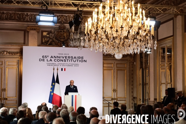 Emmanuel macron - les 65 ans de la constitution