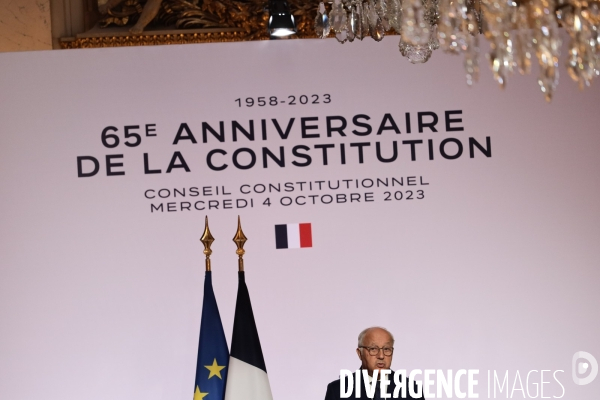 Emmanuel macron - les 65 ans de la constitution