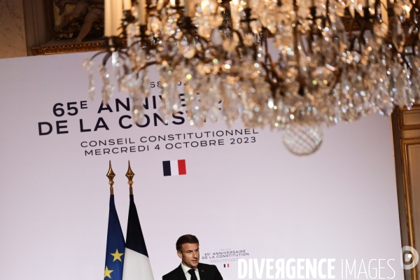 Emmanuel macron - les 65 ans de la constitution